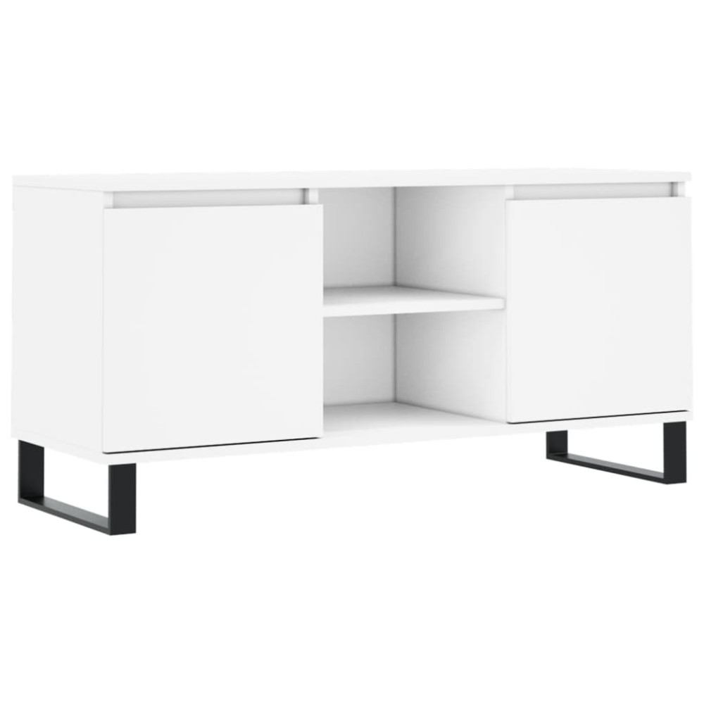 vidaXL Comodă TV, alb, 104x35x50 cm, lemn compozit