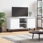vidaXL Comodă TV, alb, 104x35x50 cm, lemn compozit vidaXL Comodă TV, alb, 104x35x50 cm, lemn compozit