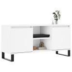 vidaXL Comodă TV, alb, 104x35x50 cm, lemn compozit vidaXL Comodă TV, alb, 104x35x50 cm, lemn compozit