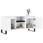 vidaXL Comodă TV, alb, 104x35x50 cm, lemn compozit vidaXL Comodă TV, alb, 104x35x50 cm, lemn compozit