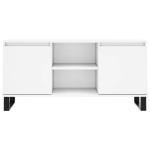 vidaXL Comodă TV, alb, 104x35x50 cm, lemn compozit vidaXL Comodă TV, alb, 104x35x50 cm, lemn compozit