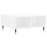 vidaXL Masă de cafea, alb extralucios, 60x60x30 cm, lemn compozit vidaXL Masă de cafea, alb extralucios, 60x60x30 cm, lemn compozit