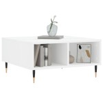 vidaXL Masă de cafea, alb extralucios, 60x60x30 cm, lemn compozit vidaXL Masă de cafea, alb extralucios, 60x60x30 cm, lemn compozit