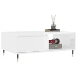 vidaXL Masă de cafea, alb extralucios, 90x60x35 cm, lemn compozit vidaXL Masă de cafea, alb extralucios, 90x60x35 cm, lemn compozit