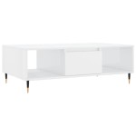 vidaXL Masă de cafea, alb extralucios, 104x60x35 cm, lemn compozit vidaXL Masă de cafea, alb extralucios, 104x60x35 cm, lemn compozit