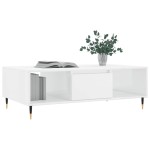 vidaXL Masă de cafea, alb extralucios, 104x60x35 cm, lemn compozit vidaXL Masă de cafea, alb extralucios, 104x60x35 cm, lemn compozit