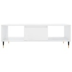 vidaXL Masă de cafea, alb extralucios, 104x60x35 cm, lemn compozit vidaXL Masă de cafea, alb extralucios, 104x60x35 cm, lemn compozit