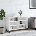 vidaXL Servantă, alb extralucios, 103,5x35x70 cm, lemn compozit vidaXL Servantă, alb extralucios, 103,5x35x70 cm, lemn compozit