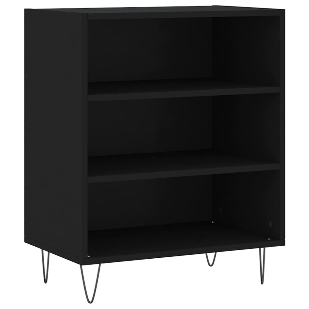 vidaXL Servantă, negru, 57x35x70 cm, lemn prelucrat