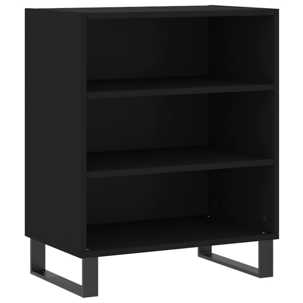 vidaXL Servantă, negru, 57x35x70 cm, lemn prelucrat