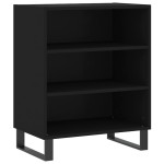 vidaXL Servantă, negru, 57x35x70 cm, lemn prelucrat