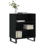 vidaXL Servantă, negru, 57x35x70 cm, lemn prelucrat