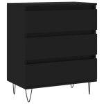 vidaXL Servantă, negru, 60x35x70 cm, lemn prelucrat