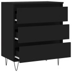 vidaXL Servantă, negru, 60x35x70 cm, lemn prelucrat