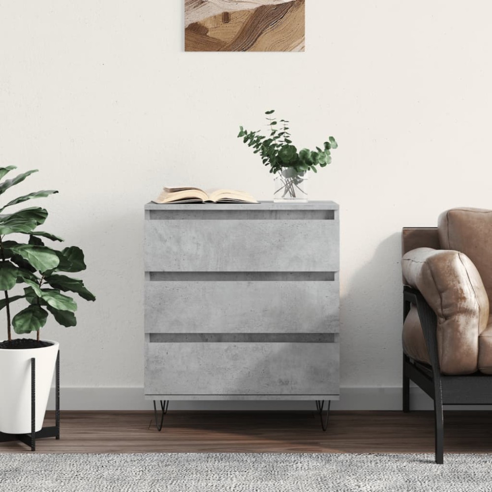 vidaXL Servantă, gri beton, 60x35x70 cm, lemn prelucrat