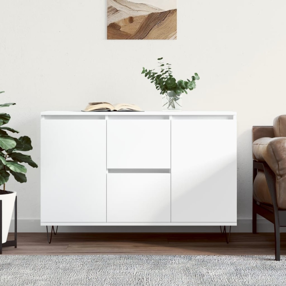 vidaXL Servantă, alb, 101,5x35x70 cm, lemn prelucrat