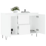 vidaXL Servantă, alb, 101,5x35x70 cm, lemn prelucrat