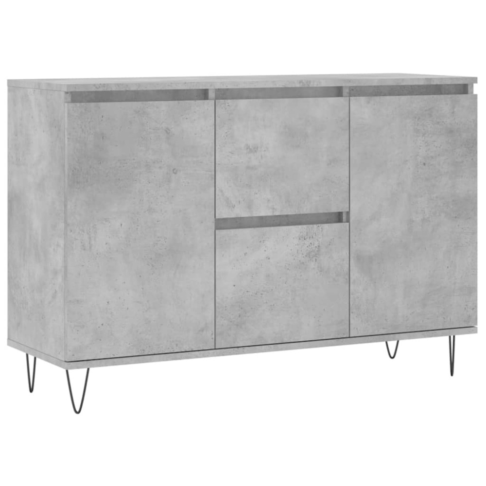 vidaXL Servantă, gri beton, 101,5x35x70 cm, lemn prelucrat