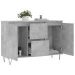 vidaXL Servantă, gri beton, 101,5x35x70 cm, lemn prelucrat vidaXL Servantă, gri beton, 101,5x35x70 cm, lemn prelucrat