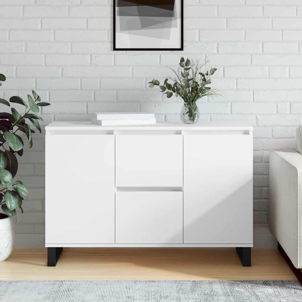 vidaXL Servantă, alb, 101,5x35x70 cm, lemn prelucrat