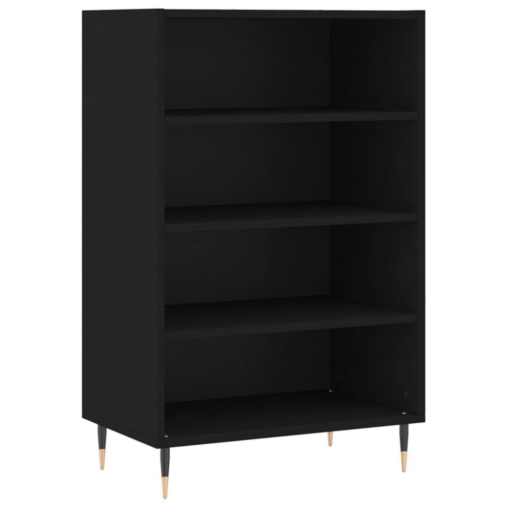 vidaXL Dulap înalt, negru, 57x35x90 cm, lemn compozit