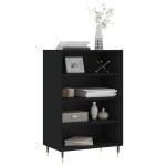 vidaXL Dulap înalt, negru, 57x35x90 cm, lemn compozit