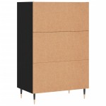 vidaXL Dulap înalt, negru, 57x35x90 cm, lemn compozit