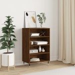 vidaXL Dulap înalt, stejar maro, 57x35x90 cm, lemn compozit vidaXL Dulap înalt, stejar maro, 57x35x90 cm, lemn compozit