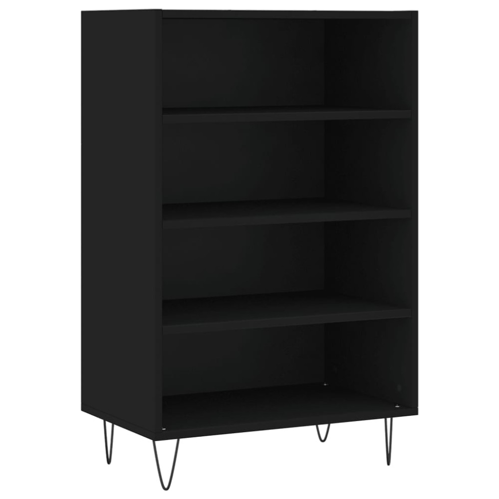 vidaXL Dulap înalt, negru, 57x35x90 cm, lemn compozit