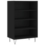 vidaXL Dulap înalt, negru, 57x35x90 cm, lemn compozit