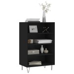 vidaXL Dulap înalt, negru, 57x35x90 cm, lemn compozit