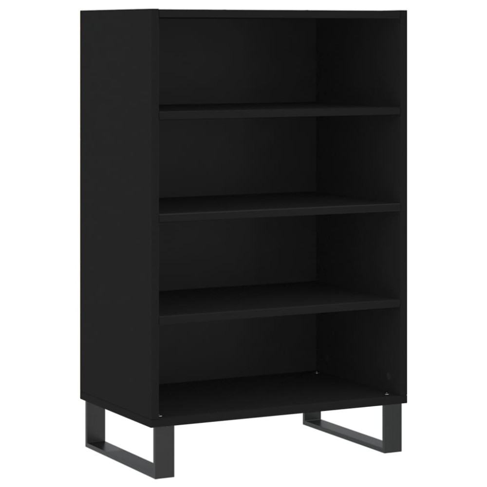 vidaXL Dulap înalt, negru, 57x35x90 cm, lemn compozit