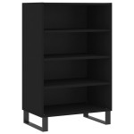 vidaXL Dulap înalt, negru, 57x35x90 cm, lemn compozit