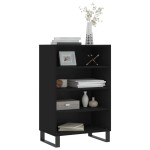 vidaXL Dulap înalt, negru, 57x35x90 cm, lemn compozit