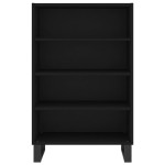 vidaXL Dulap înalt, negru, 57x35x90 cm, lemn compozit