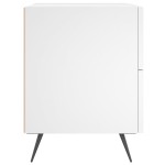 vidaXL Noptiere, 2 buc., alb, 40x35x47,5 cm, lemn compozit