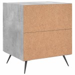 vidaXL Noptieră, gri beton, 40x35x47,5 cm, lemn compozit