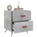 vidaXL Noptiere, 2 buc., gri beton, 40x35x47,5 cm, lemn compozit