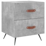 vidaXL Noptiere, 2 buc., gri beton, 40x35x47,5 cm, lemn compozit