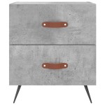 vidaXL Noptiere, 2 buc., gri beton, 40x35x47,5 cm, lemn compozit