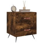 vidaXL Noptiere, 2 buc., stejar fumuriu, 40x35x47,5 cm, lemn compozit vidaXL Noptiere, 2 buc., stejar fumuriu, 40x35x47,5 cm, lemn compozit