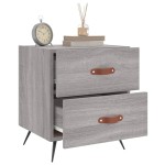 vidaXL Noptiere, 2 buc., gri sonoma, 40x35x47,5 cm, lemn compozit vidaXL Noptiere, 2 buc., gri sonoma, 40x35x47,5 cm, lemn compozit