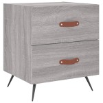 vidaXL Noptiere, 2 buc., gri sonoma, 40x35x47,5 cm, lemn compozit vidaXL Noptiere, 2 buc., gri sonoma, 40x35x47,5 cm, lemn compozit