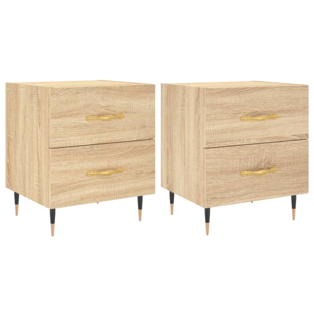 vidaXL Noptiere, 2 buc., stejar sonoma, 40x35x47,5 cm, lemn compozit