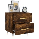 vidaXL Noptiere, 2 buc., stejar fumuriu, 40x35x47,5 cm, lemn compozit vidaXL Noptiere, 2 buc., stejar fumuriu, 40x35x47,5 cm, lemn compozit