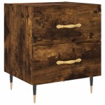 vidaXL Noptiere, 2 buc., stejar fumuriu, 40x35x47,5 cm, lemn compozit vidaXL Noptiere, 2 buc., stejar fumuriu, 40x35x47,5 cm, lemn compozit