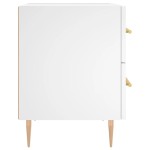 vidaXL Noptiere, 2 buc., alb, 40x35x47,5 cm, lemn compozit