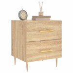 vidaXL Noptieră, stejar sonoma, 40x35x47,5 cm, lemn compozit vidaXL Noptieră, stejar sonoma, 40x35x47,5 cm, lemn compozit