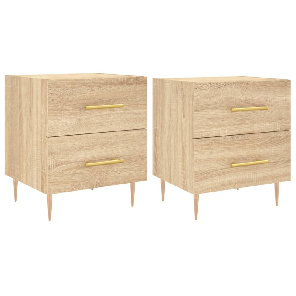 vidaXL Noptiere, 2 buc., stejar sonoma, 40x35x47,5 cm, lemn compozit