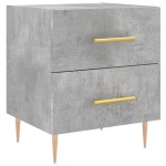 vidaXL Noptieră, gri beton, 40x35x47,5 cm, lemn compozit